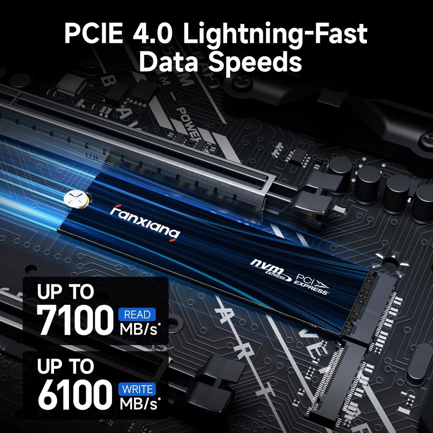 fanxiang S880E 2TB with Heatsink PCIe NVMe SSD Gen 4 Gaming SSD M.2 2280, Up to 7100MB/s Compatible with PS5, Internal Solid State Drive for Gamers, Professionals, Creators