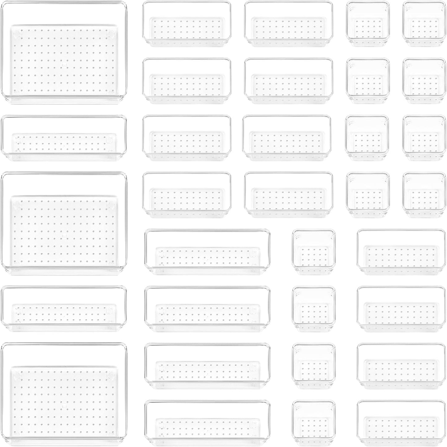 Purilite Select Clear Drawer Organizer Set