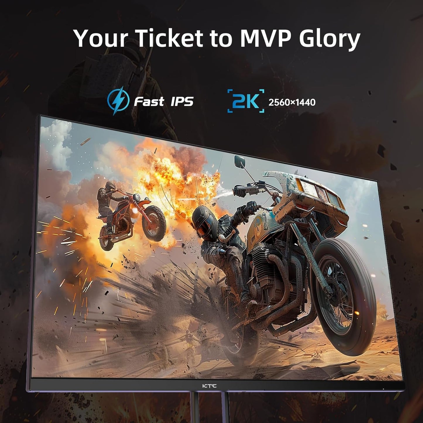 KTC 32 Inch 2K Computer Monitor, IPS 1440p Monitor with Ultra-Thin Bezels, HDR10, Freesync/G-sync, HDMI/DP Ports, Tilt Adjustable, Eyecare, Ideal for Business, Office, and Casual Gaming