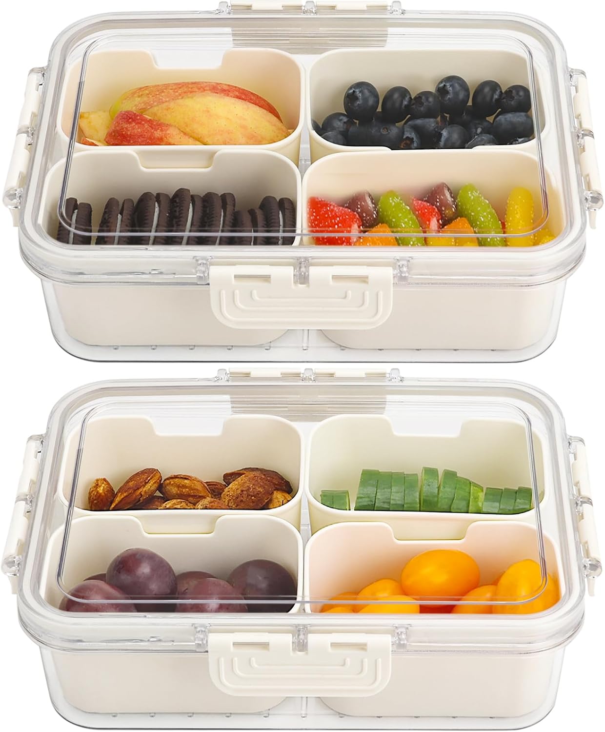 Purilite Select Clear Compartmentalized Snack Box