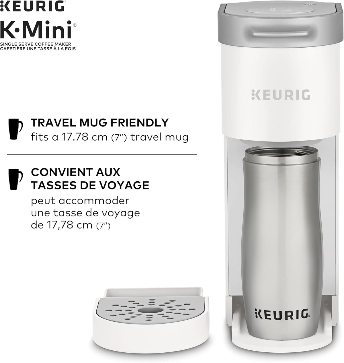 Keurig K-Mini Single Serve K-Cup Pod Coffee Maker, Featuring An Ultra-sleek Design, Warm Stone