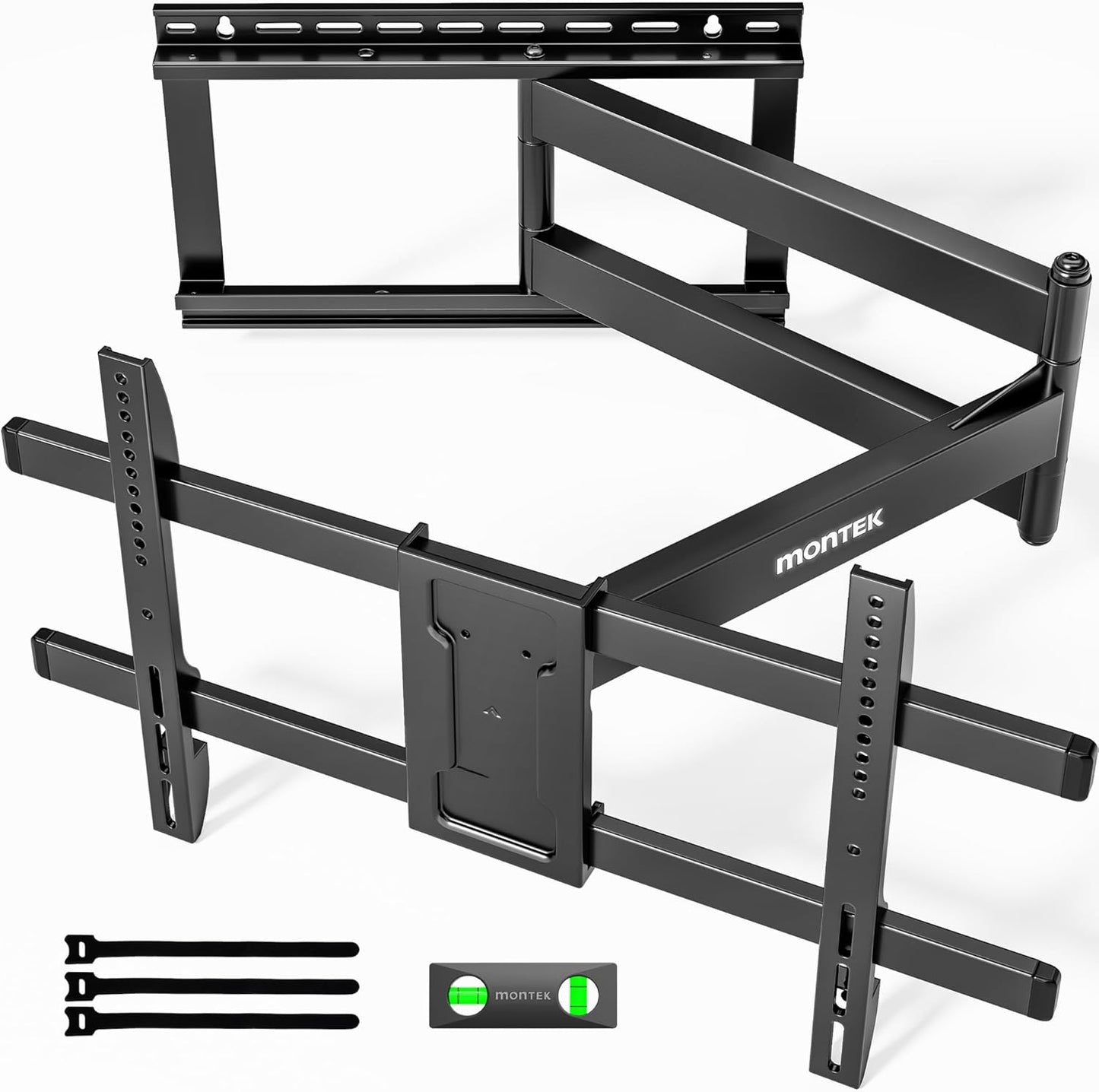 monTEK Long Arm TV Wall Mount for Most 43-90 Inch TVs, 42.5 Inch Long Extension TV Mount Swivel and Tilt, Full Motion Wall Mount TV Bracket Fit Max VESA 800 x 400mm, Up to 132 lbs, 16”,18” Studs
