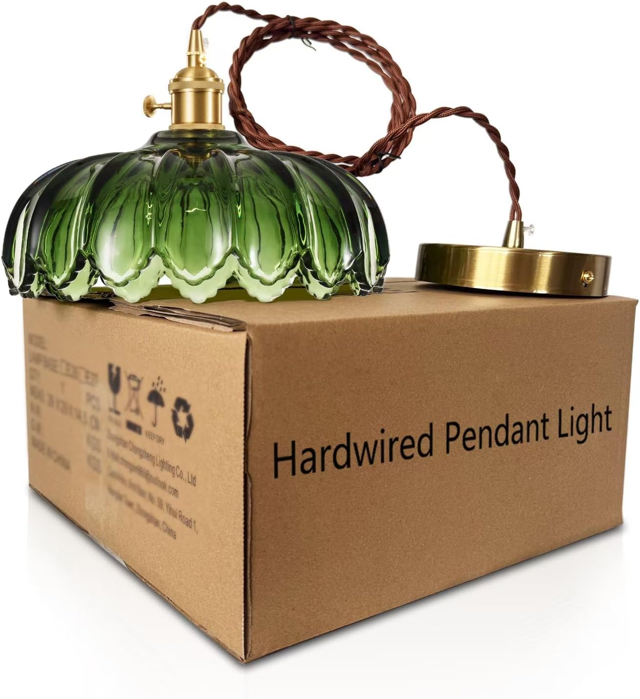 Purilite Select Modern Green Glass Pendant Light