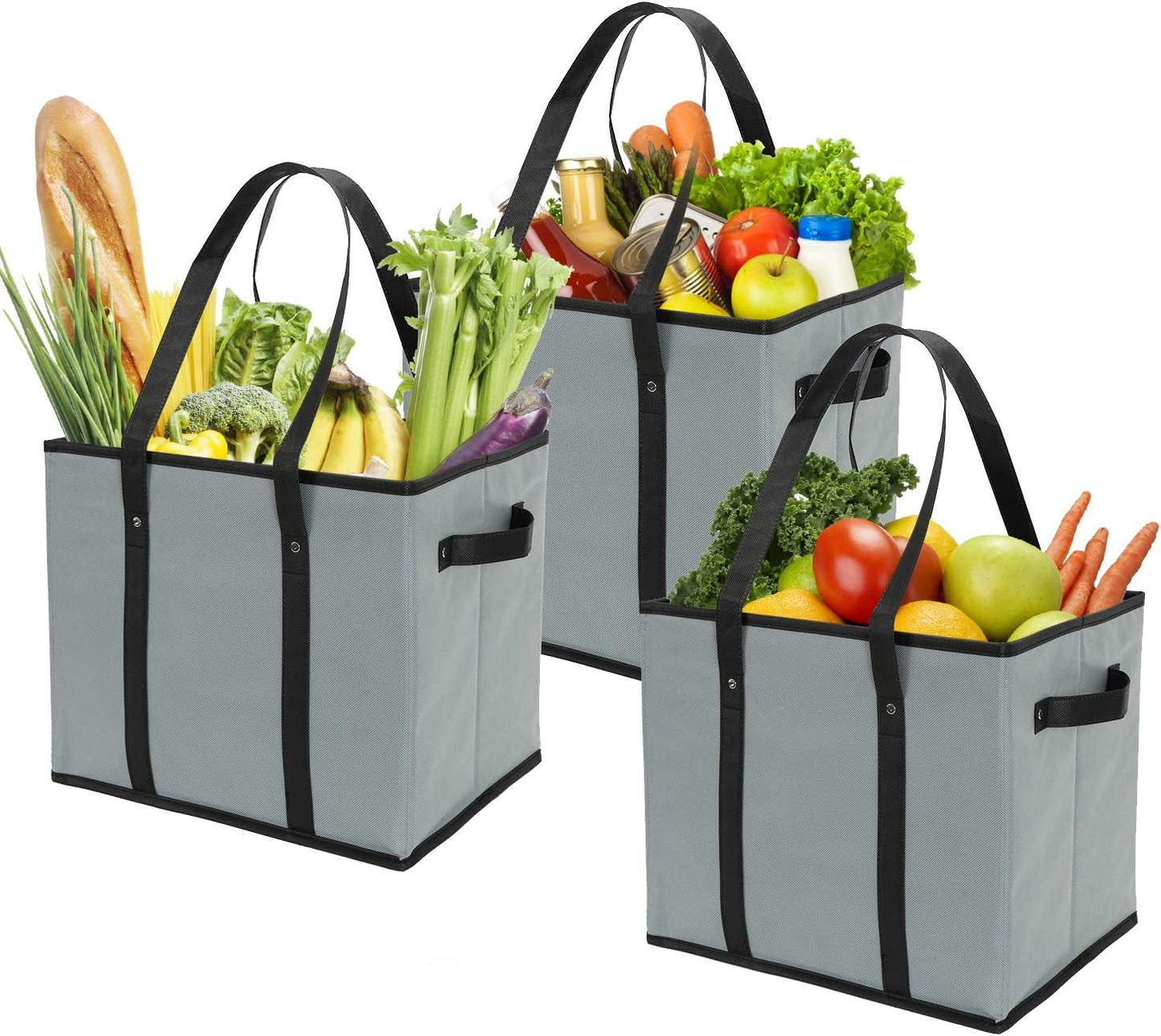 Purilite Select™ Heavy-Duty Reusable Grocery Tote Box Bags – 4 Gallon Capacity