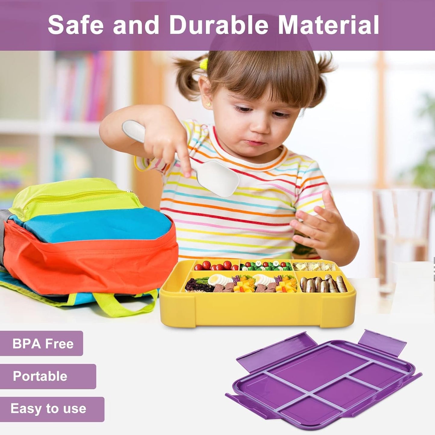 Hap Tim Bento Box Lunch Box for Kids (CA1265-BL)