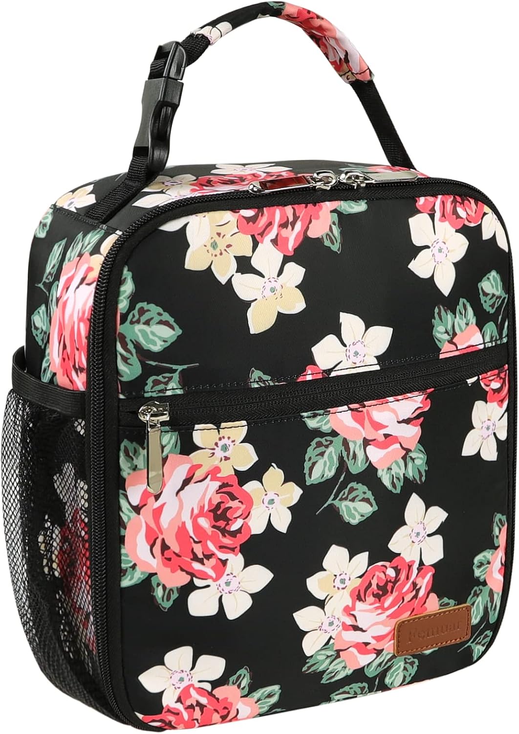 Lunch Box for Men Women Adults Small Lunch Bag for Office Work Picnic - Reusable Portable Lunchbox, Black