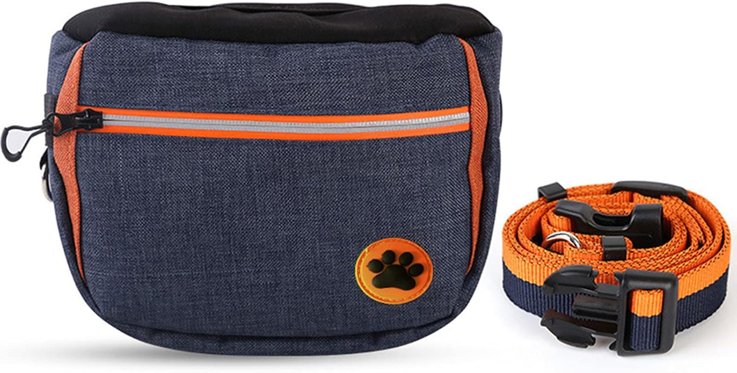 wefenad Large Capacity Dog Snack Bag Dog Treat Pouch Dog Training Pouch Bag with Adjustable Waistband Pet Training Pocket Bag hU