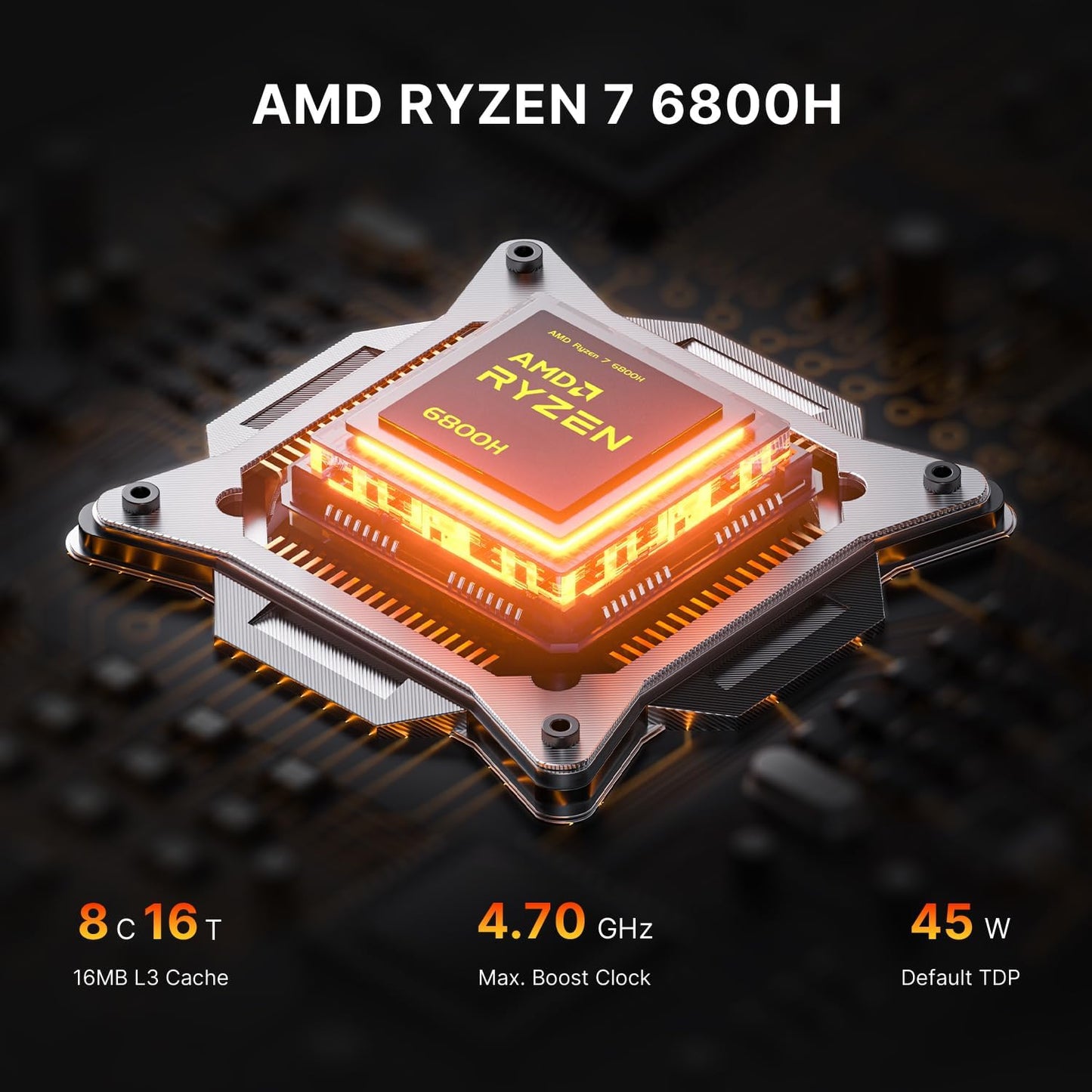 BOSGAME Mini PC P4, Desktop Computers Ryzen 7 5825U PC, Dual LAN Mini Gaming PC,16GB DDR4 RAM, 512GB NVMe SSD, 4K Triple Display, Wi-Fi 6E, Bluetooth 5.2