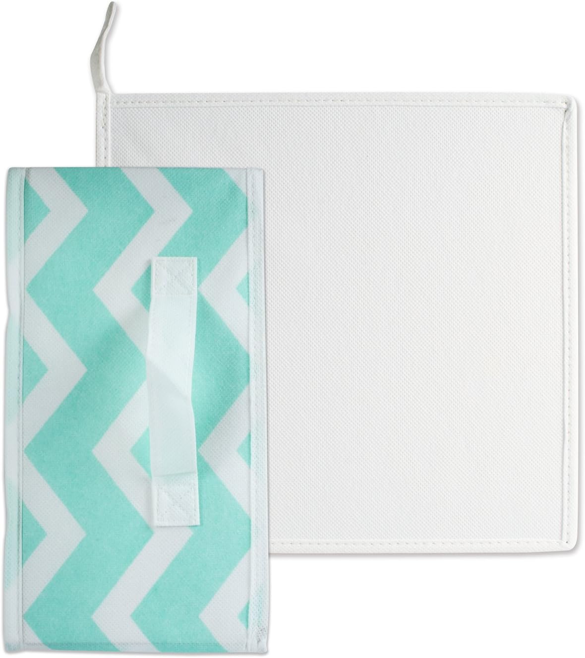 DII Foldable Fabric Storage Containers for Nurseries, Offices, Closets, Home Decor, Cube Organizers & Everyday Storage Needs, (Large - 11 x 11 x 11) Scroll Nautical Blue - Set of 2