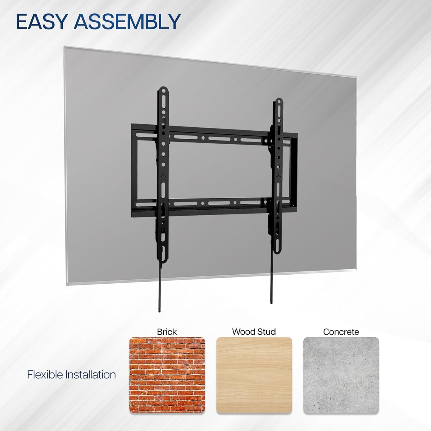 VIVO Extra Large Heavy Duty 43 to 100 inch LCD LED Curved and Flat Panel Screen, TV Wall Mount Bracket with Max 800x400mmmm VESA, Black, MOUNT-VW100F