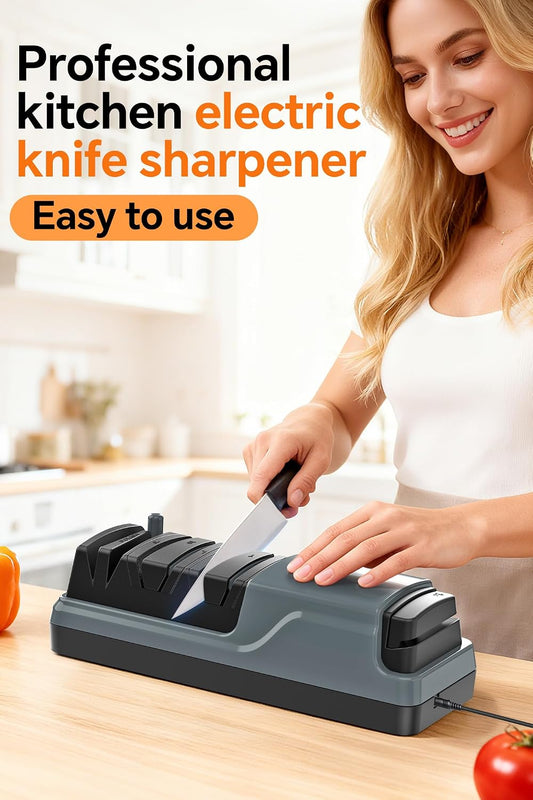 YOORLEAY 5-in-1 Electric Knife Sharpener, Kitchen Knife & Scissor Sharpener