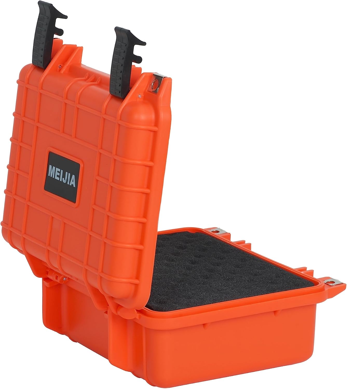 MEIJIA Portable All Weather Waterproof Protective Hard Case,Camera Case with Customizable Fit Foam,Fit Use of Drones, Camera, Equipments, 10.62inchx9.68inchx 4.87inch (Orange)