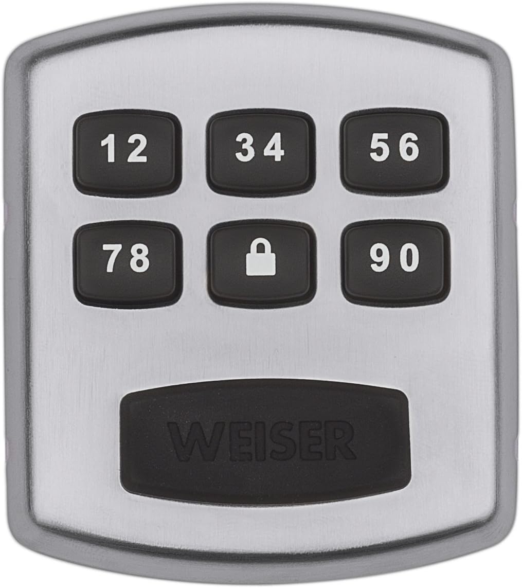 Weiser Powerbolt 3 Matte Black Keyless Entry Door Lock/Deadbolt Lock, 10-Button Keypad Door Lock with Auto Lock and 12-Month Battery Life, Electronic Door Locks for Front Door, Home Décor