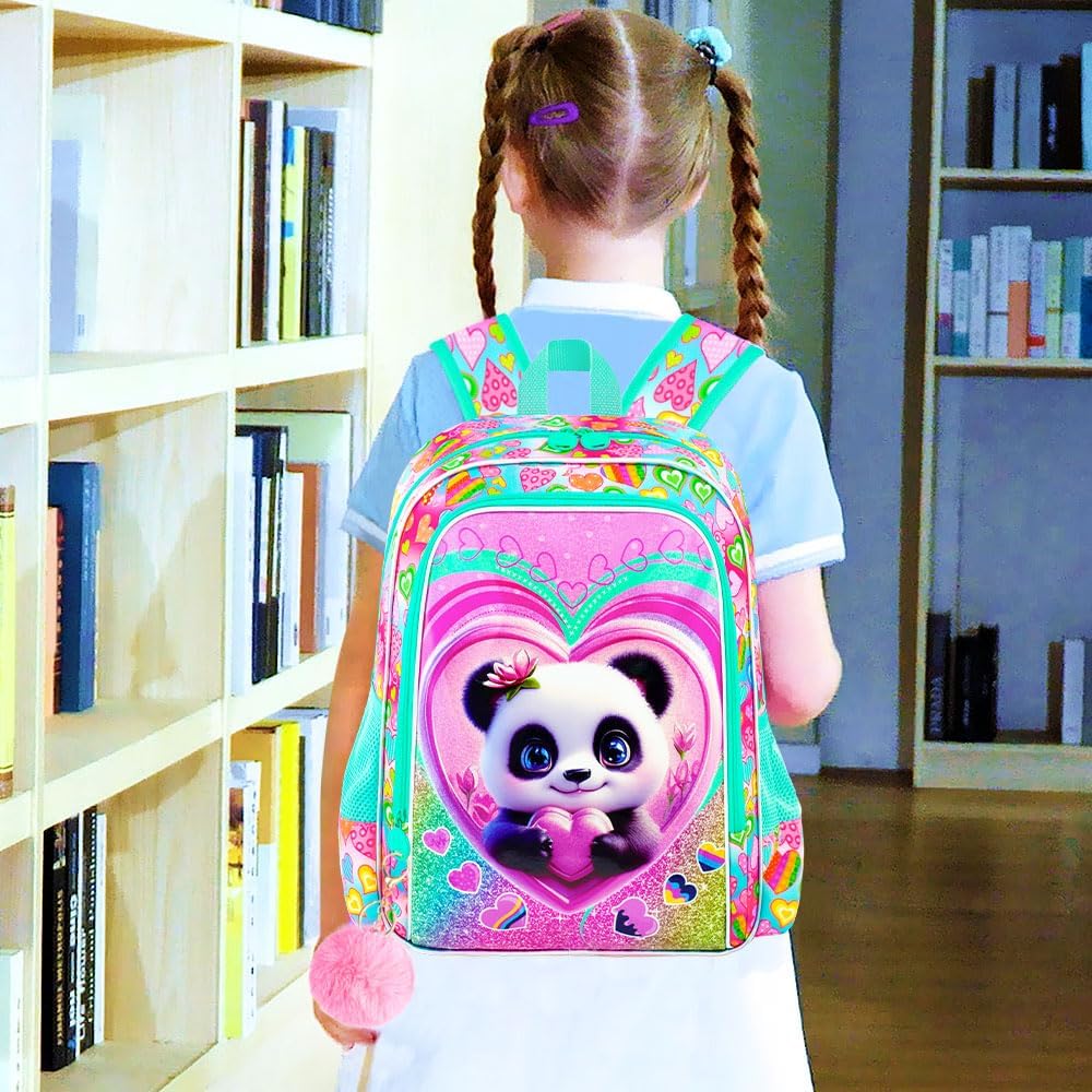 3pcs Backpack for Boys and Girls, 16” Kids Kindergarten Bookbag with Lunch Box, Cute Elementary Backpacks for Boy Girl