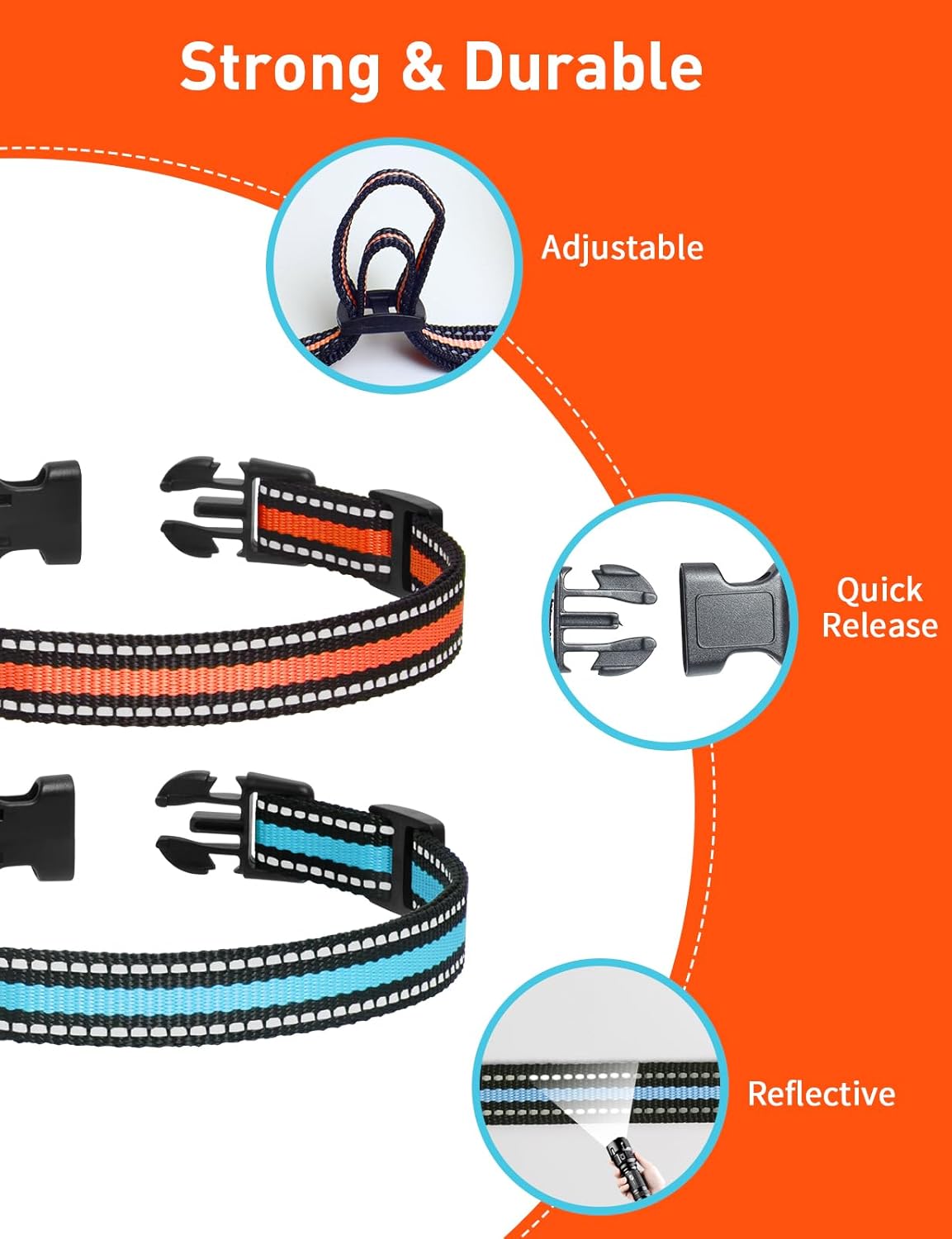 DOGLinsen 2-in-1 Bark and Shock Collar for Dogs, Smart Anti Barking Dog Training Collar with 5 Adjustable Sensitivity, Automatic Bark Collar with Remote, Vibration, Beep, Shock and Automatic