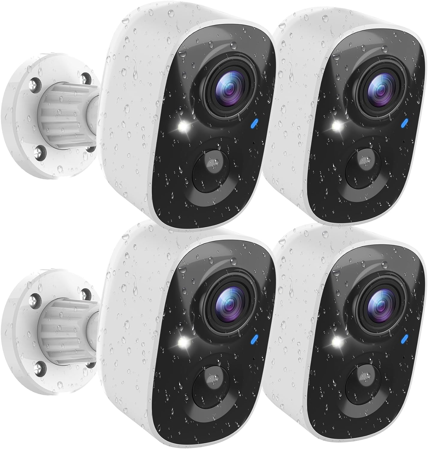 MaxiViz Wireless Camera Outdoor, Battery Powered Security Camera with 2K Color Night Vision, Outside Cameras with AI Motion Detection, 2-Way Talk, IP66 Weatherproof, SD/Cloud Storage, 2 Packs