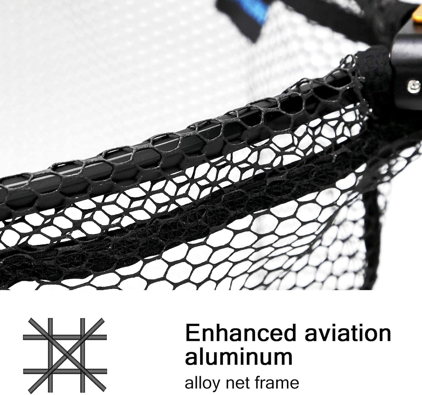 SAN LIKE Fishing Net Telescopic Landing Nets Folding Rubber Fish Net Rubber Coated Landing Net with Adjustable Sturdy Pole Handle for Saltwater Freshwater Bass Trout Fishing Easy Catch & Release