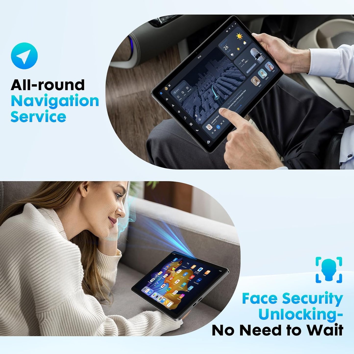 10 Inch Tablet, Android 15 Tablet with 24GB RAM + 128GB ROM (1TB Expandable), Octa-Core, 1280x800 IPS HD Touchscreen, 5MP+8MP Dual Camera, 6000mAh, Tablet with Keyboard, Mouse, Widevine L1(Blue)