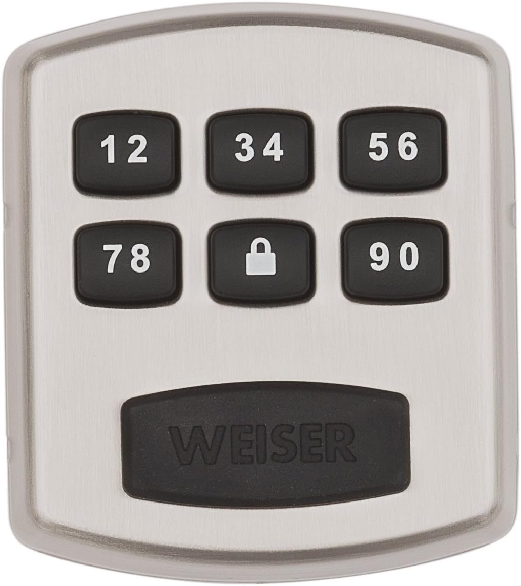 Weiser Powerbolt 3 Matte Black Keyless Entry Door Lock/Deadbolt Lock, 10-Button Keypad Door Lock with Auto Lock and 12-Month Battery Life, Electronic Door Locks for Front Door, Home Décor
