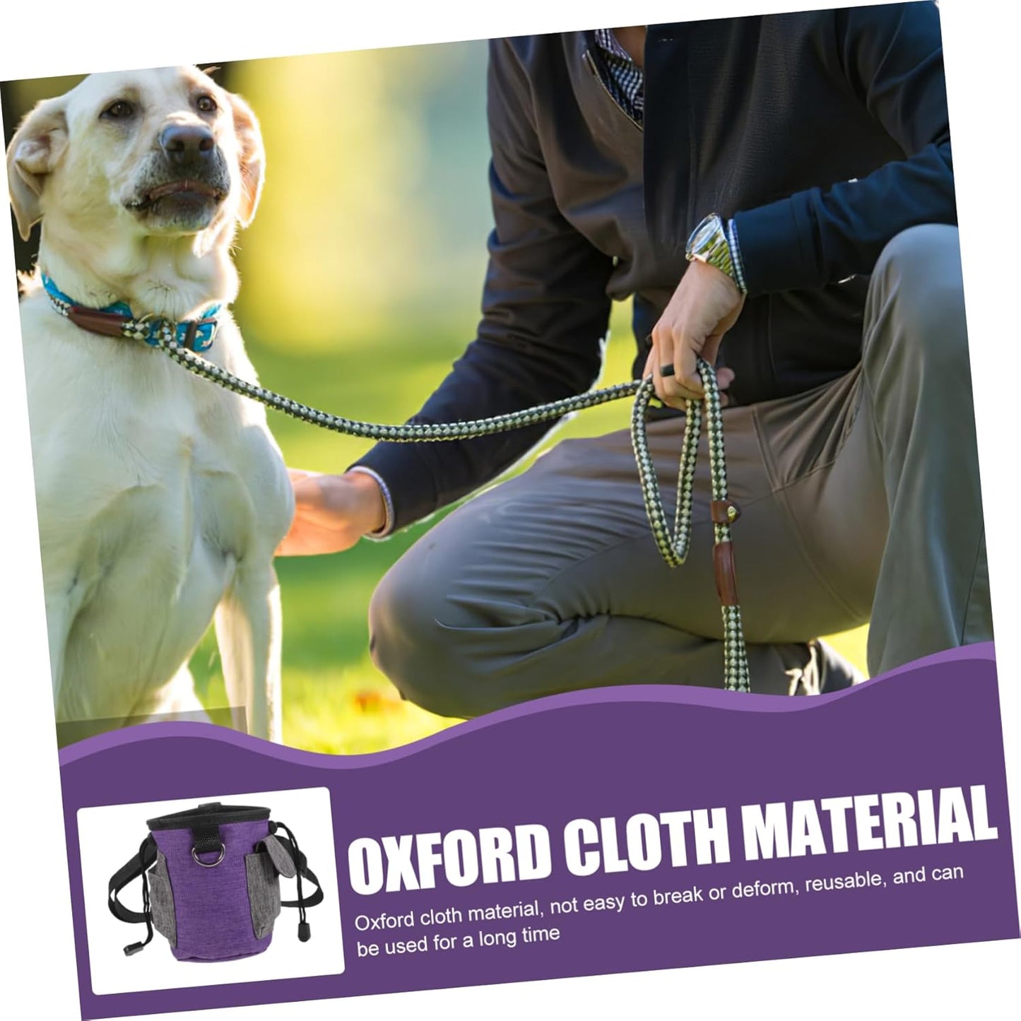 Kisangel Convenient Dog Treat Bag Portable Training Pouch for Dog Snacks Outdoor Walking Accessory