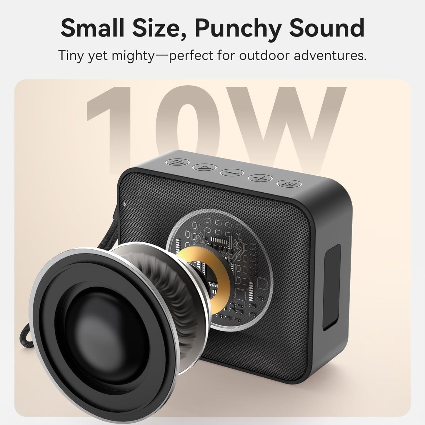 Oraolo Bluetooth Speaker, IPX6 Waterproof Portable Bluetooth Speaker with Stereo Sound, Bluetooth 5.0, TWS Pairing, Support AUX/TF Card, Small Wireless Speaker for Home, Shower, Outdoors, Travel