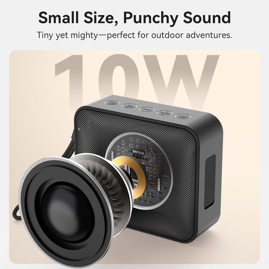 Oraolo Bluetooth Speaker, IPX6 Waterproof Portable Bluetooth Speaker with Stereo Sound, Bluetooth 5.0, TWS Pairing, Support AUX/TF Card, Small Wireless Speaker for Home, Shower, Outdoors, Travel - PuriLite