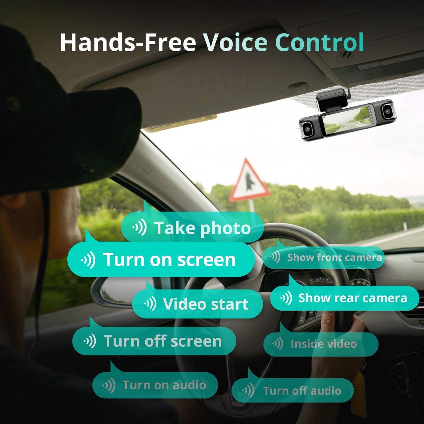 BOTSLAB 4 Channel 3K Dash Cam, 560° All-Sides View, 3.18" Touch Screen, 3K/4K Front and 1080P Rear Inside, Vocie Control, 5.8GHz WiFi Car Camera, G-Sensor, GPS, 24/7 Parking Monitor, 128GB SD Card