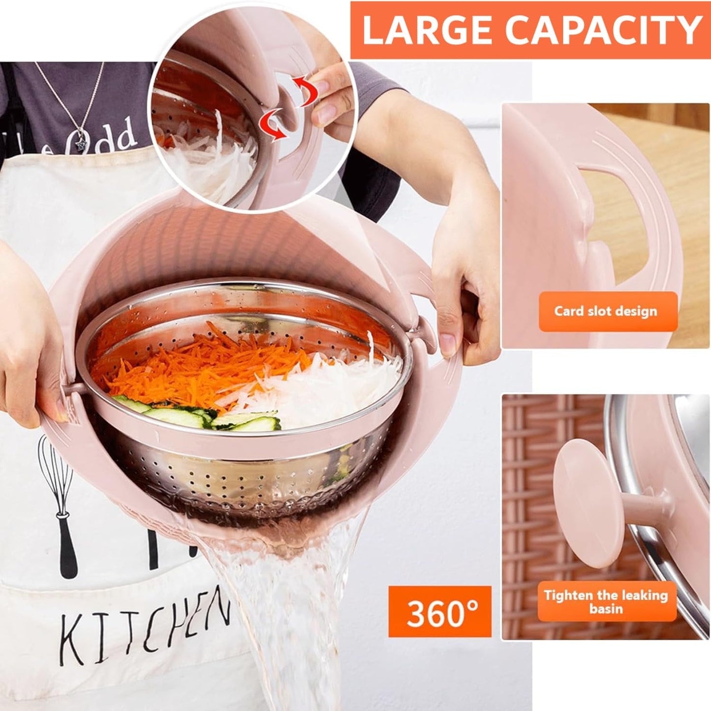 Purilite Select 7-in-1 Multipurpose Colander & Grater Set