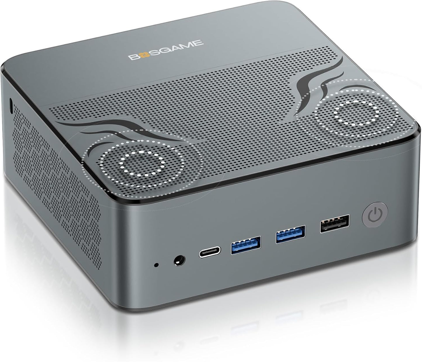 BOSGAME P4 Gaming Mini PC Ryzen 7 5700U 32GB RAM 1TB NVMe M.2 2280 SSD, 11-Pro OS Mini Computers, Micro PC 4K 60Hz Triple Display, HDMI+DP+Type-C, WiFi 6E, BT5.2, PD3.0, Dual 2.5GbE LAN