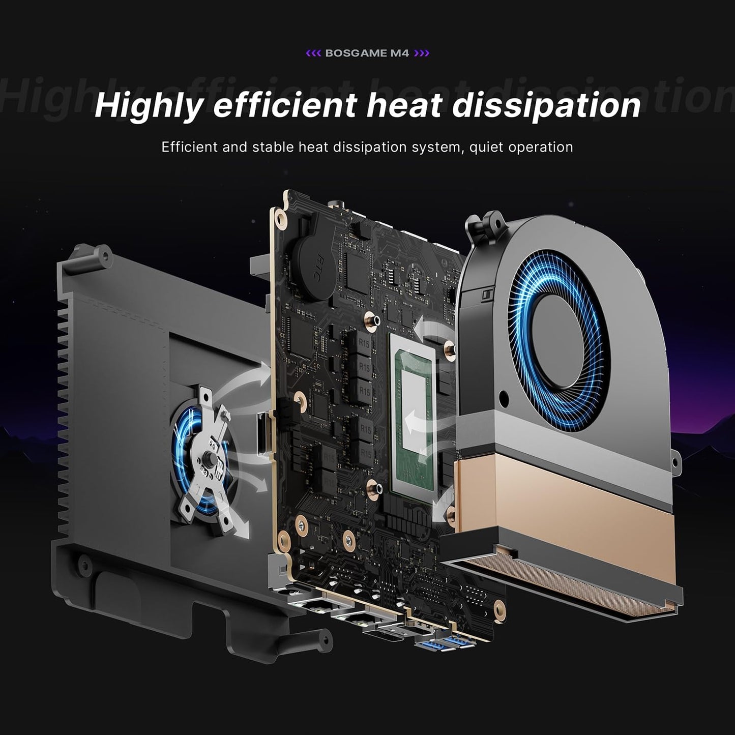 BOSGAME P3 Lite Mini PC, AMD Ryzen 7 6800H Mini Computers, 24GB DDR5, 1TB PCIe SSD, 4K Triple Display & USB4, Dual 2.5G LAN & Wi-Fi 6E & BT5.2, Desktop Computers for Gaming, Office, Design