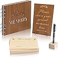 Kate Aspen Celebration of Life Memory Funeral Guest Book and Box for Memorial Service Bereavement Cards, Prayer Cards - Hard Cover Book, Box, 50 Memory Cards and Binder Rings - PuriLite