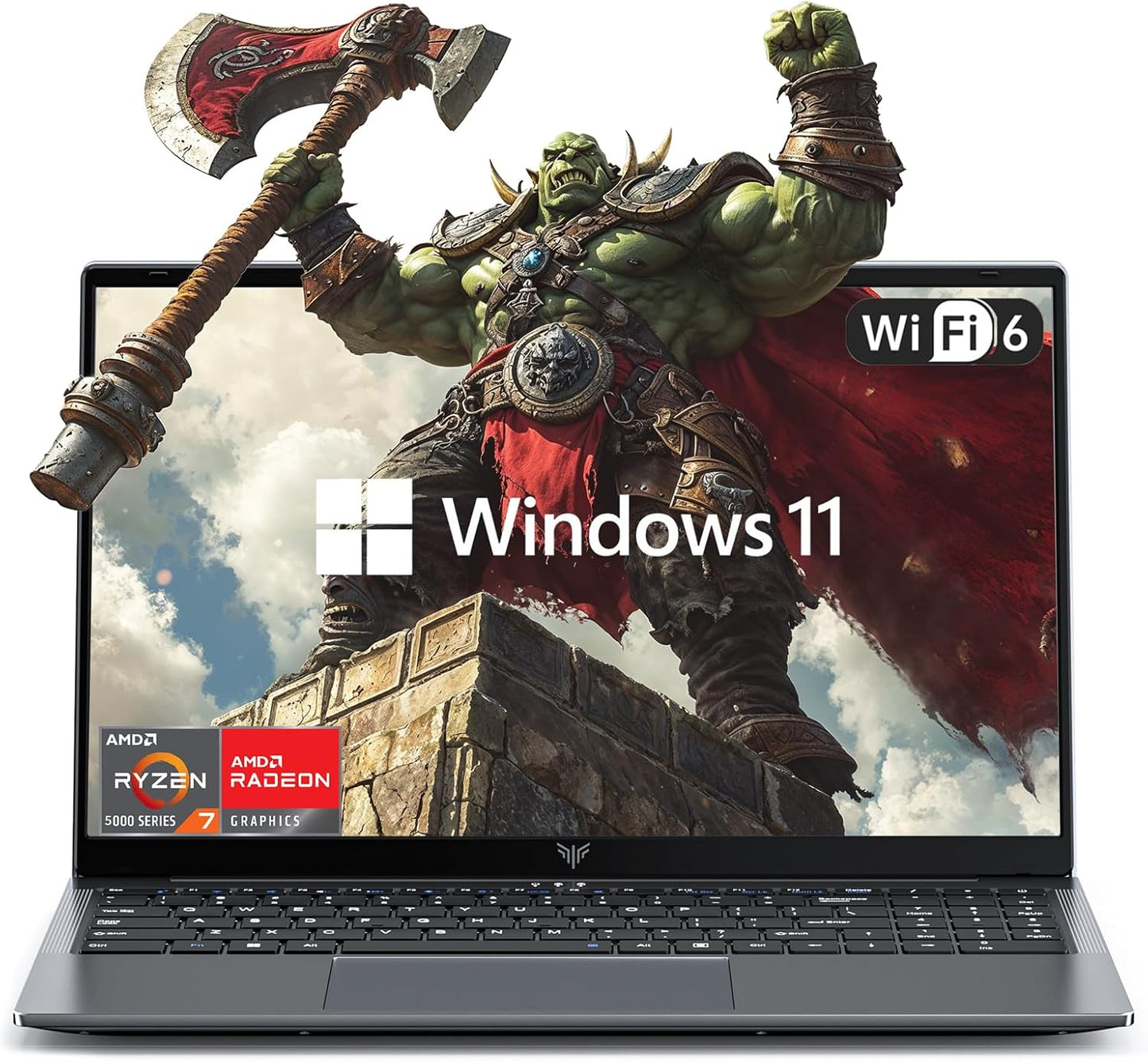 ACEMAGIC Gaming Laptop Computer AMD Ryzen 7 5700U Windows Laptop 16.1-in IPS 16GB DDR4 512GB NVMe SSD Backlit & Numeric Input WiFi 6 HDMI Type-C USB-3.2 Webcam 3.5mm Audio Office Laptops Home Laptops
