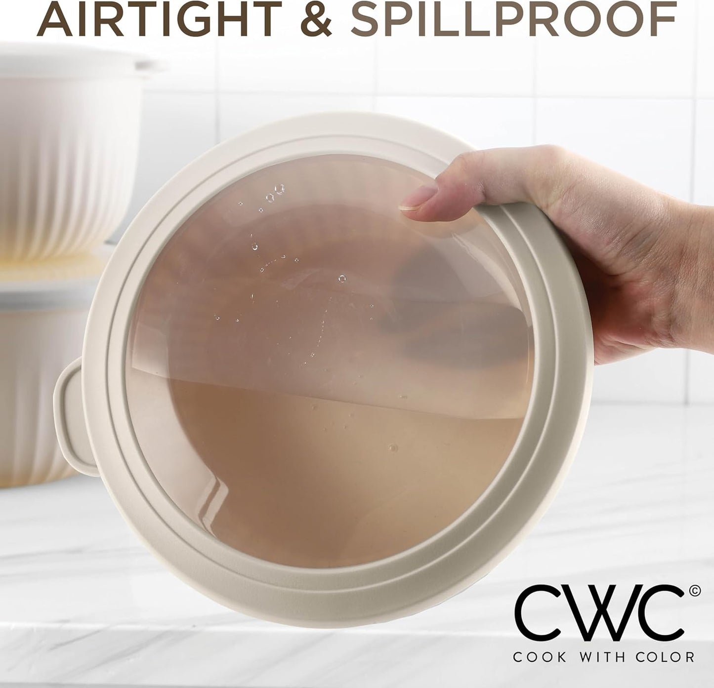 COOK WITH COLOR Prep Bowls with Lids- 8 Piece Nesting Plastic Small Mixing Bowl Set with Lids (Teal Ombre)