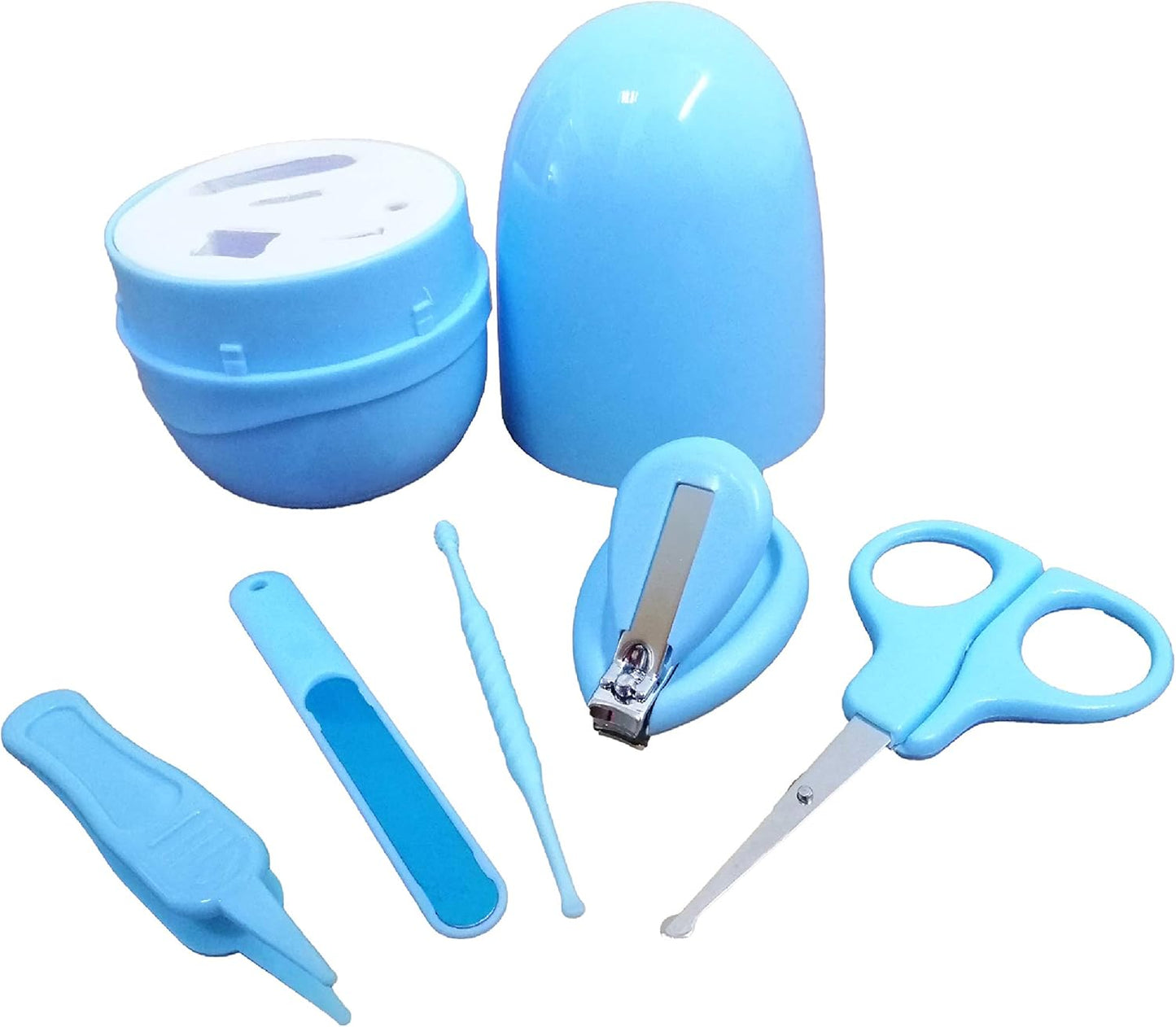 Baby Electric Nail File Nail Trimmer Polish with 6 Grinding Head and LED Light,5 in 1 Nail Care,Manicure Grooming kit Safe for Infant Toddler Kids or Women (5 in 1 Nail Care Set) - PuriLite