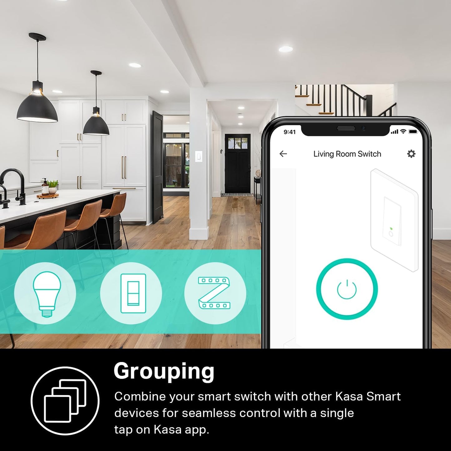 Kasa Smart 3-Way Light Switch Kit by TP-Link (HS210 KIT) - Neutral Wire and 2.4GHz Wi-Fi Connection Required, Works with Alexa and Google Home, No Hub Required, UL Certified, White,2 Count (Pack of 1)