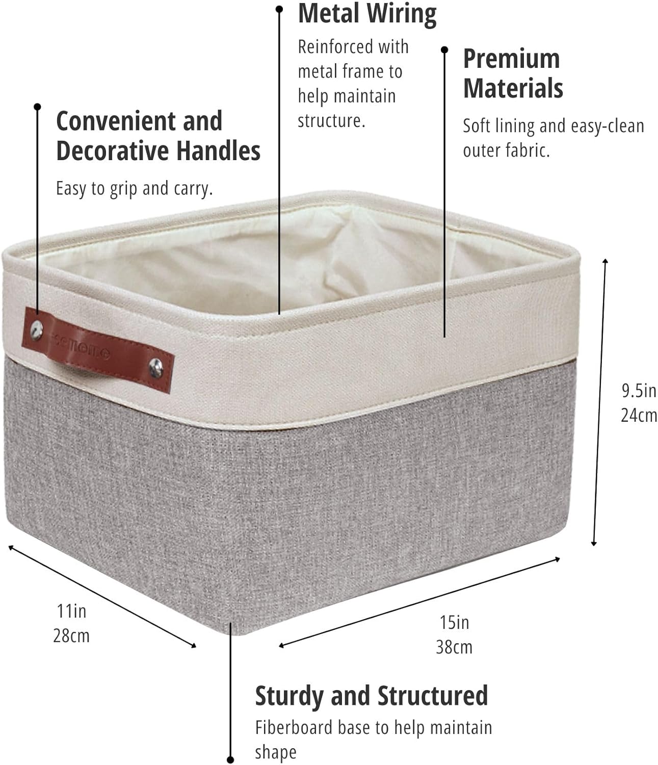 Purilite Select Foldable Storage Bins – Set of 3