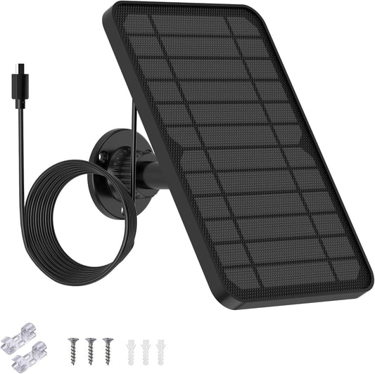 Solar Panel for Blink Camera Outdoor, Outdoor Security Camera Solar Panel Compatible with Blink Outdoor 4(4th Gen) with 13,1ft Calbe, Adjustable Mount (Camera Not Included)