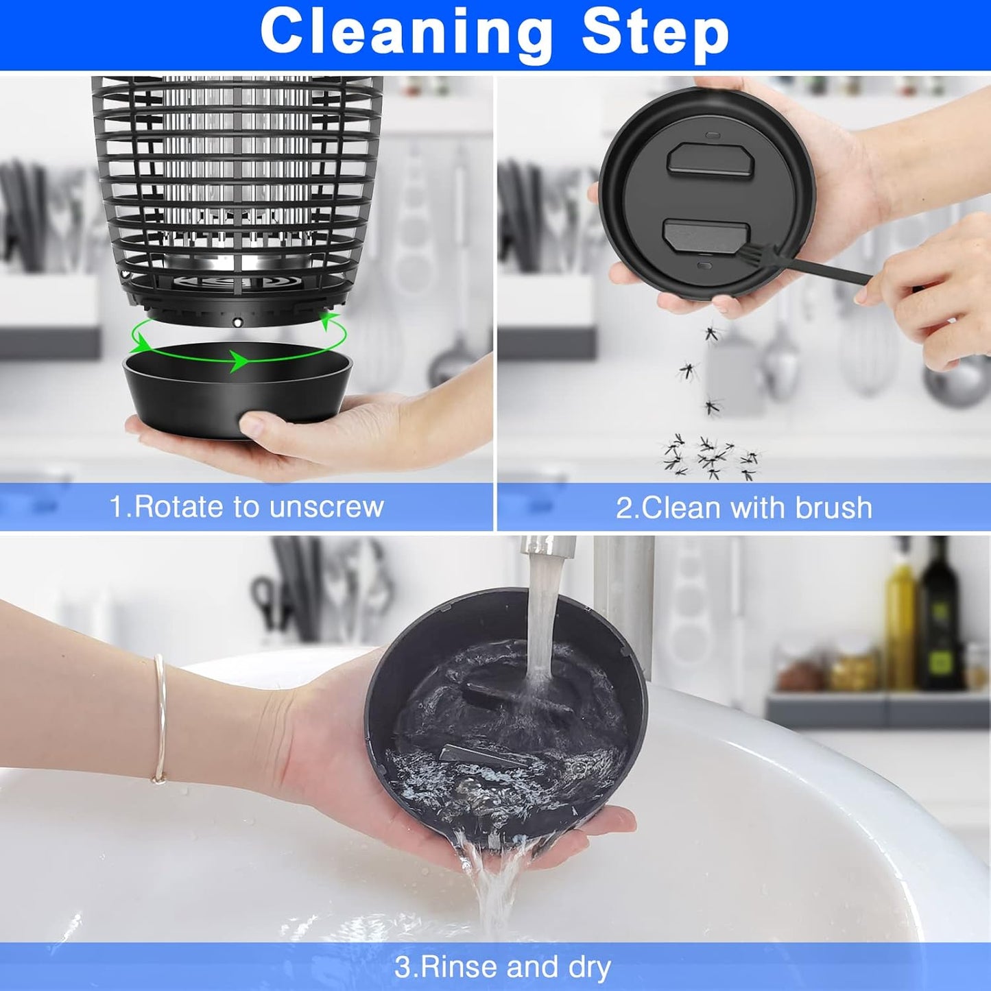 PALONE Bug Zapper Lamp 4500V 20W Light Electric Shock Pest, Electronic Bug Zapper Electric Shock Pest, Plug-in Bulbs Used in Homes,Gardens, Suitable for Indoor and Outdoor Waterproof