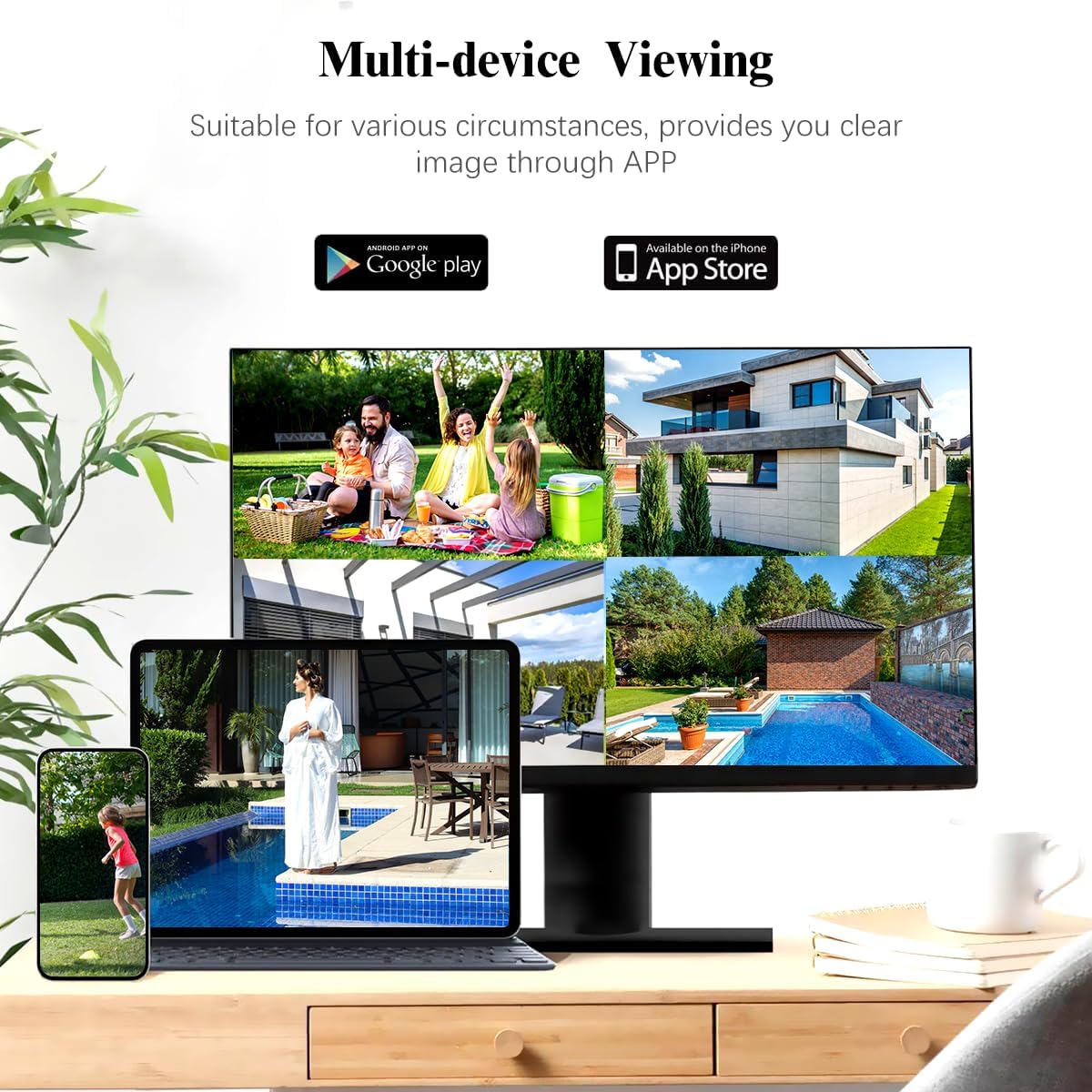 (Full HD 5MP Definition) Outdoor Wired Security Camera System Surveillance Cameras CCTV Camera for Home Security System DVR Systems