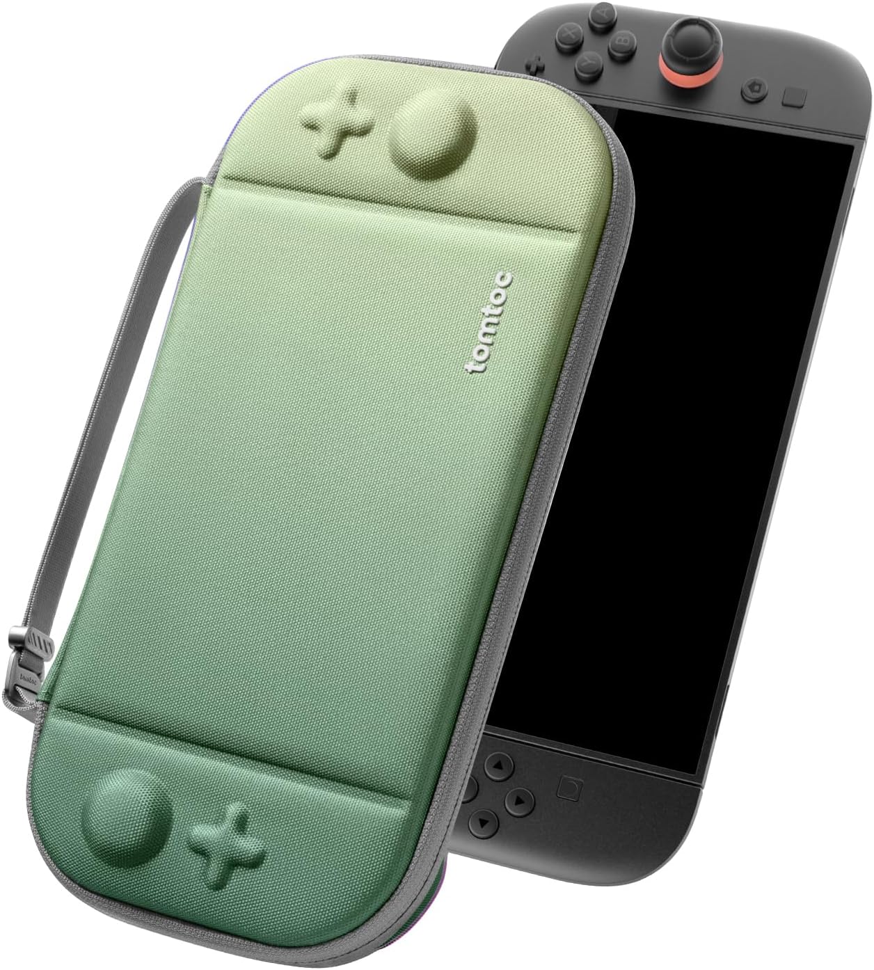 tomtoc Slim Carrying Case for Nintendo Switch 2 Model 2025, Odorless Felt Protective Hard Shell with 12 Game Card Slots, Portable Travel Storage Case with Original Patent and Military Grade Protection