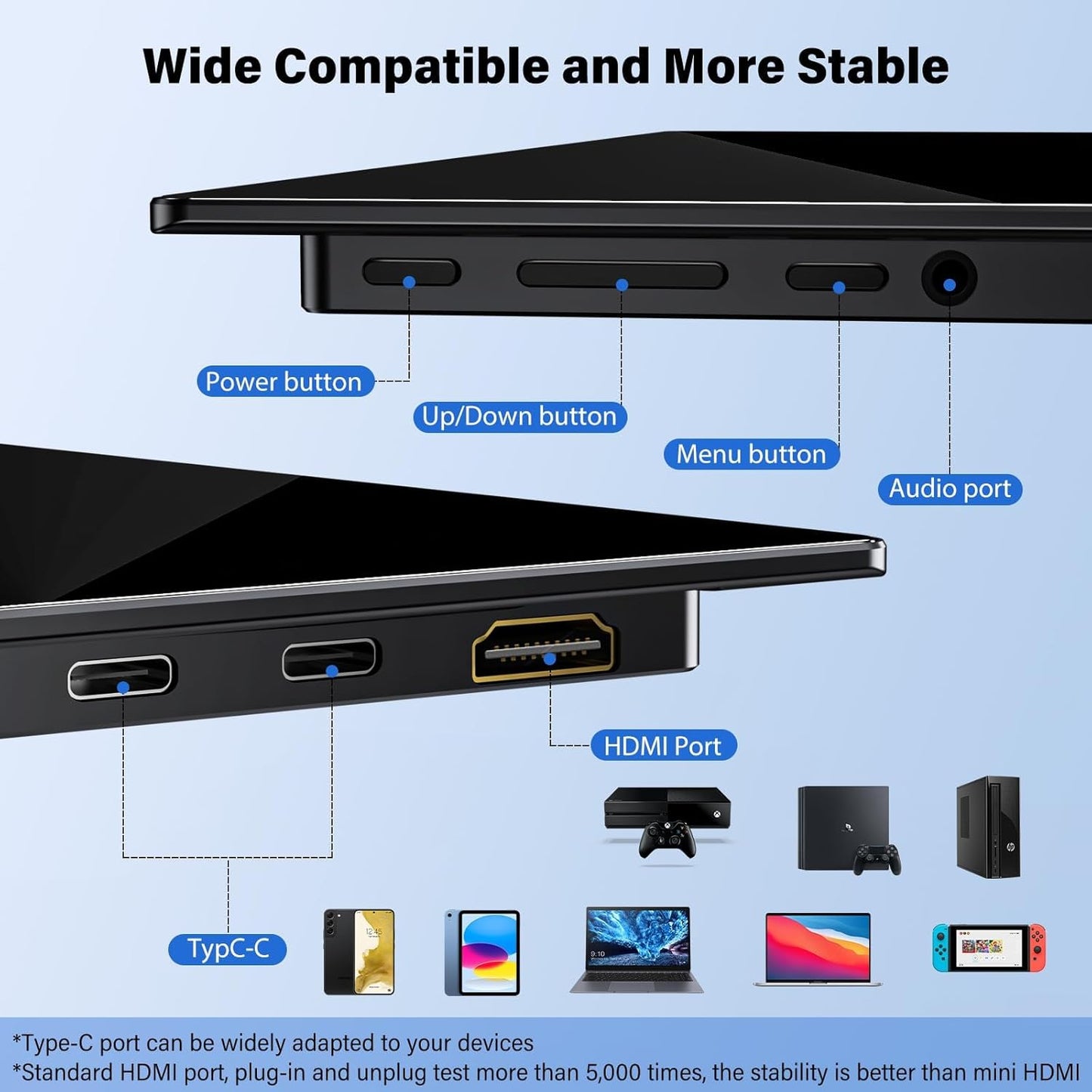 InnoView 4K OLED Portable Monitor, 14 Inch OLED Monitor for Laptop, 100% DCI-P3, 1MS with Speaker and Stand, USB-C HDMI High-end Screen for Laptop PC MAC Phone PS4 Xbox Switch