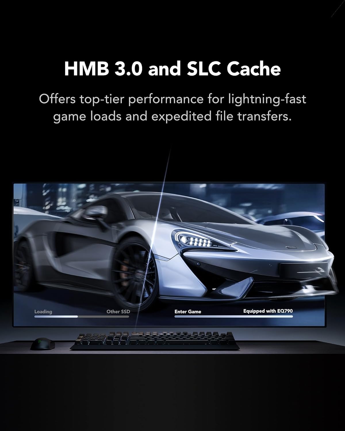 Lexar EQ790 1TB SSD M.2 2280 PCIe Gen4x4 NVMe 1.4, Blazing Speeds Up to 7000MB/s Read 5000MB/s Write for Intense Workloads & PS5 PC Gaming, High Performance Internal Solid State Drive
