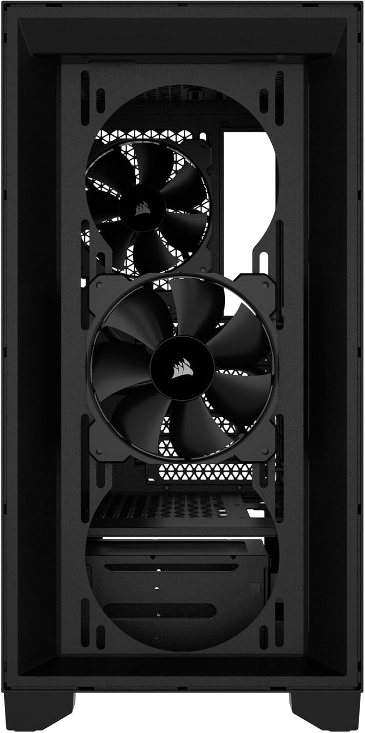 CORSAIR 3000D Airflow Mid-Tower PC Case – 2X SP120 Elite Fans – Four-Slot GPU Support – Fits up to 8X 120mm Fans – High-Airflow Design – Black