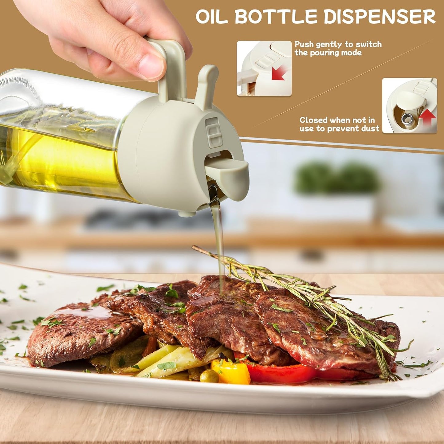Purilite Select 2-in-1 Glass Oil Dispenser