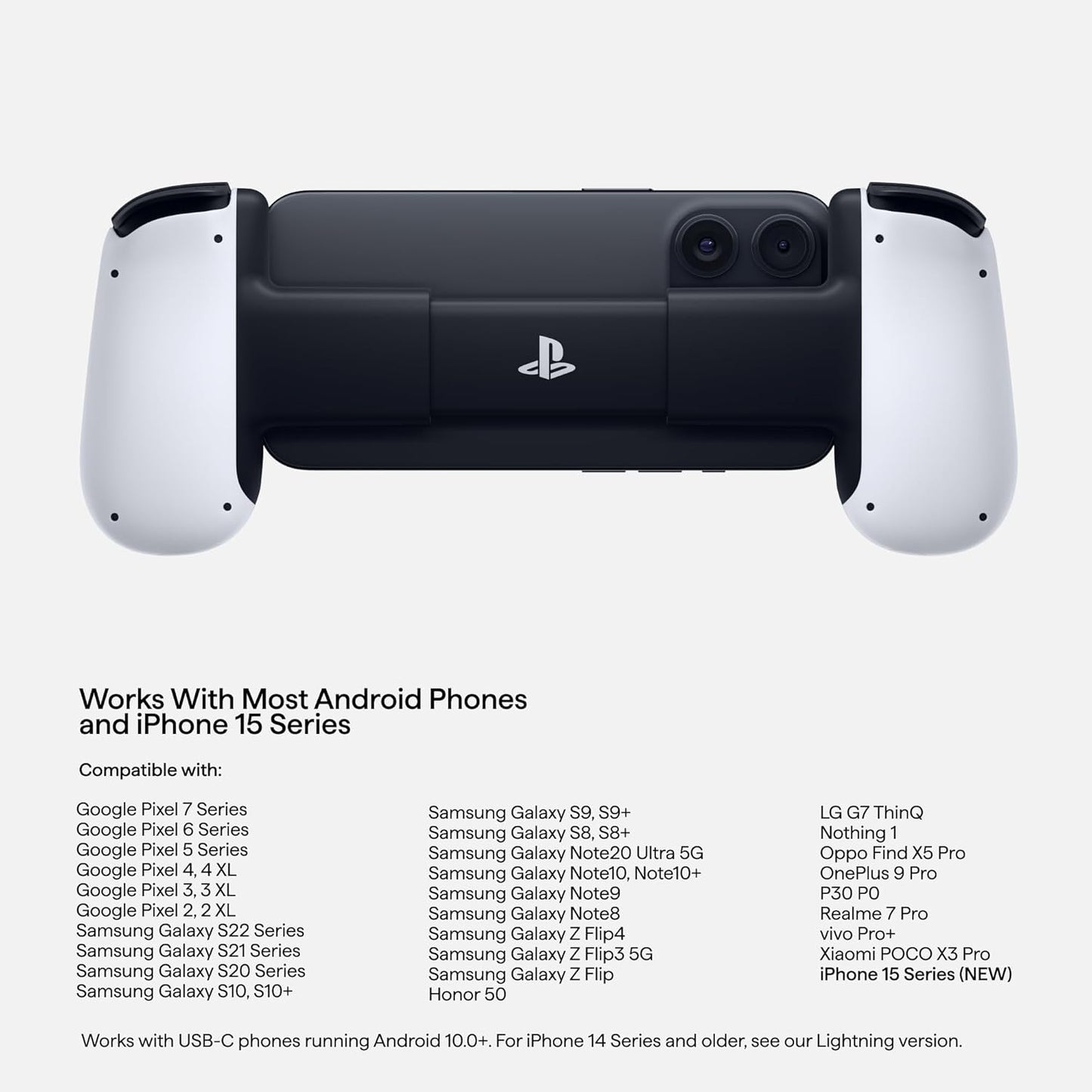 BACKBONE One Mobile Gaming Controller for iPhone (Lightning) - PlayStation Edition - 2nd Gen - Turn Your iPhone into a Gaming Console - Play Xbox, PlayStation & More (3 Months Apple Arcade Included)