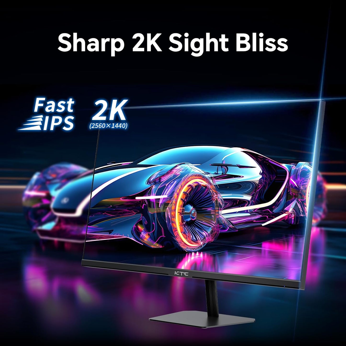 KTC 32 Inch 2K Computer Monitor, IPS 1440p Monitor with Ultra-Thin Bezels, HDR10, Freesync/G-sync, HDMI/DP Ports, Tilt Adjustable, Eyecare, Ideal for Business, Office, and Casual Gaming