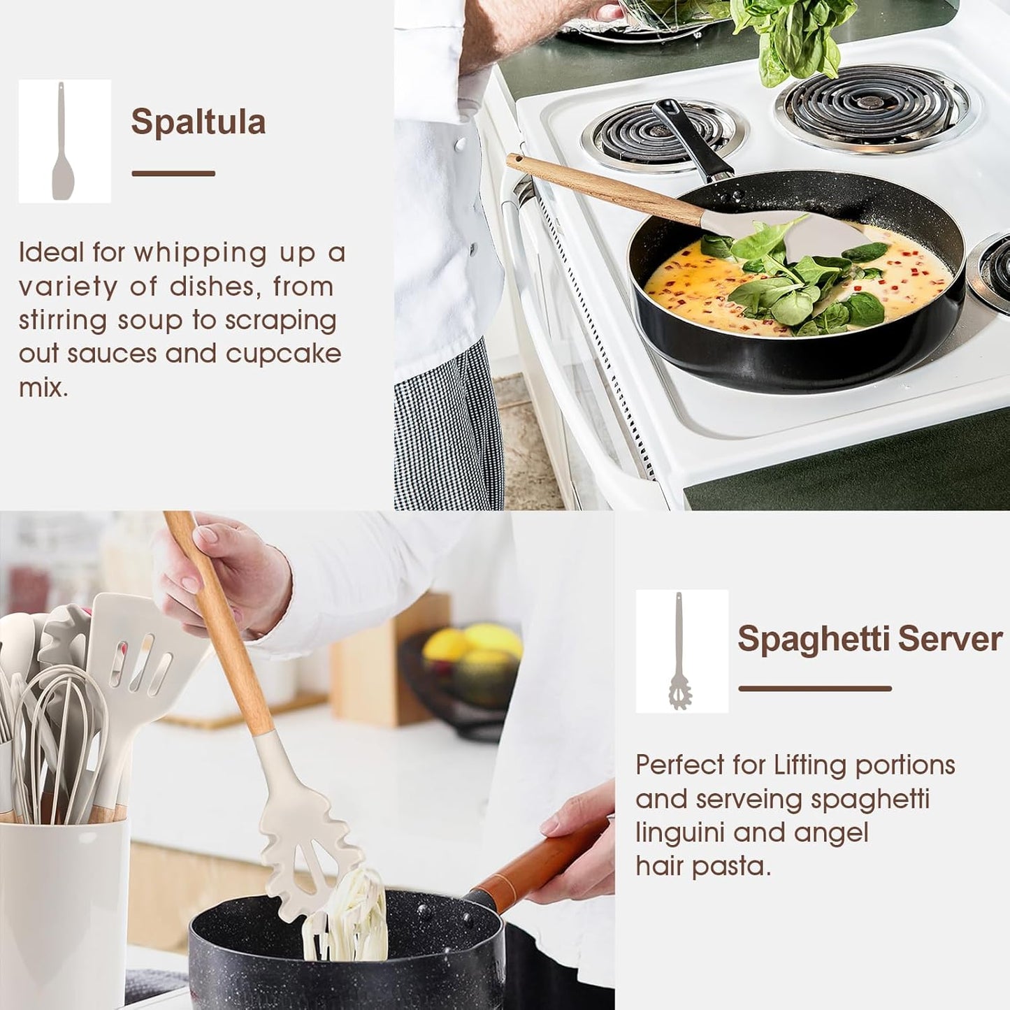 Purilite Select 6-Piece Silicone Cooking Utensil Set