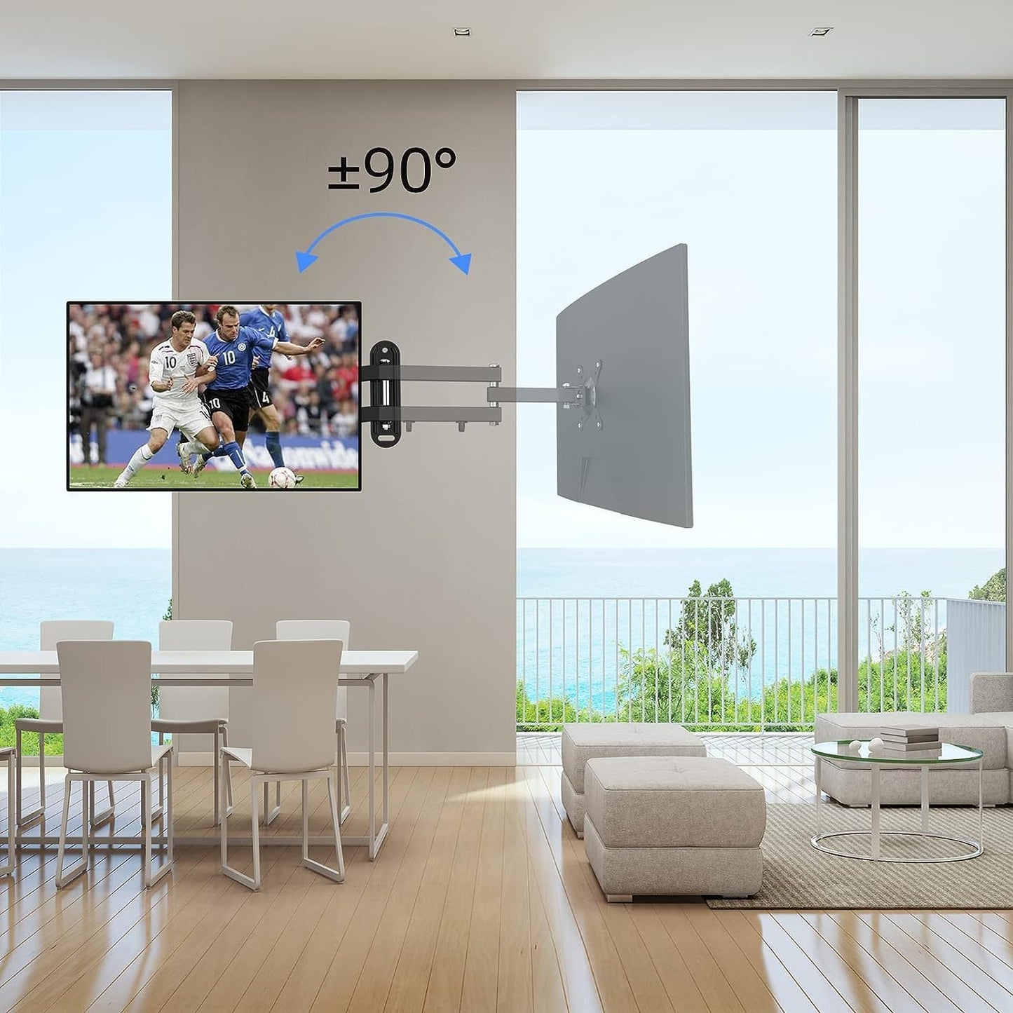 Suptek Full Motion Adjustable TV Wall Mount Rotation, Swivel and Tilt TV Arm Bracket for Most 15-32 inch LED, LCD Monitor and Plasma TVs VESA 75,100,Black (MA2720)