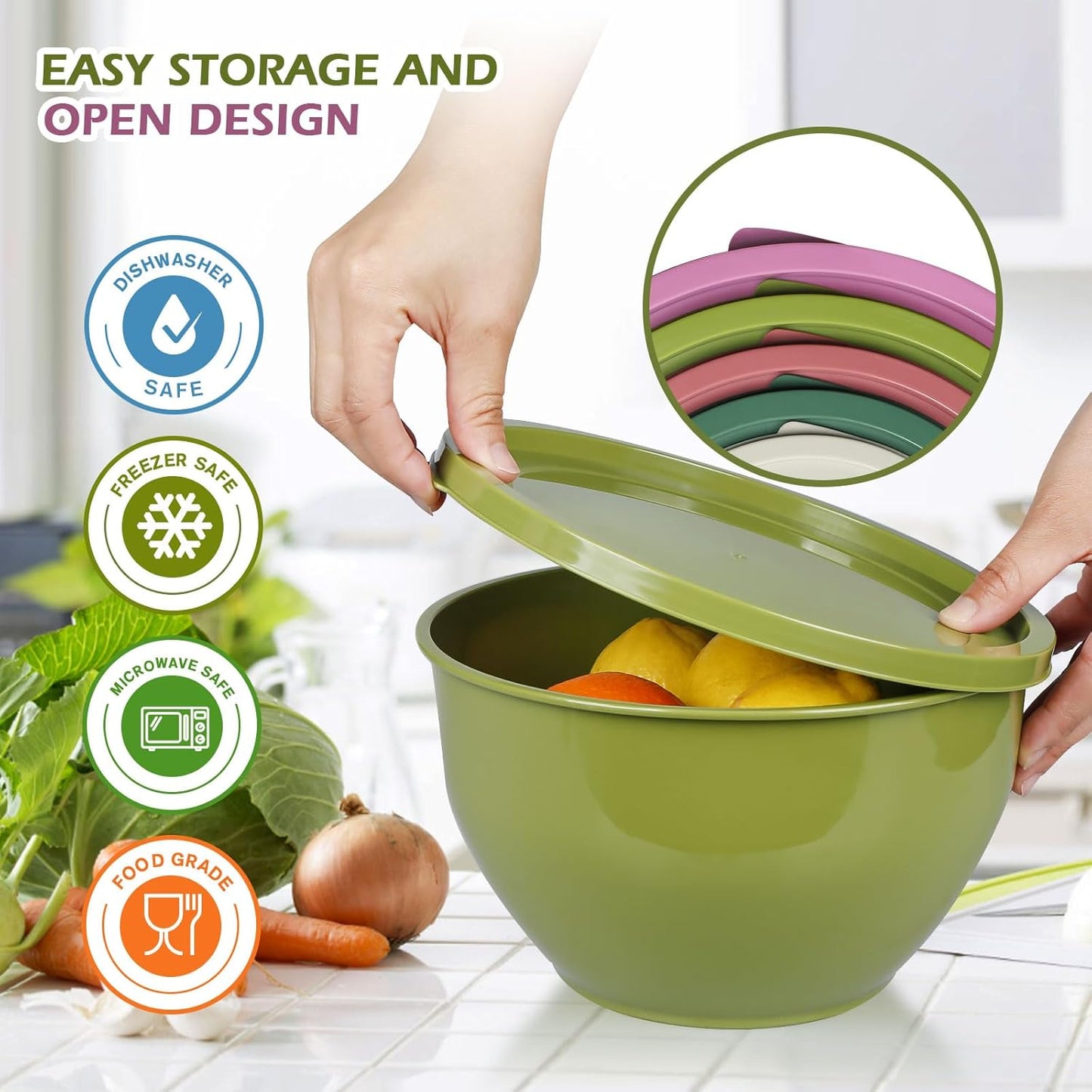 Purilite Select Plastic Mixing Bowl Set