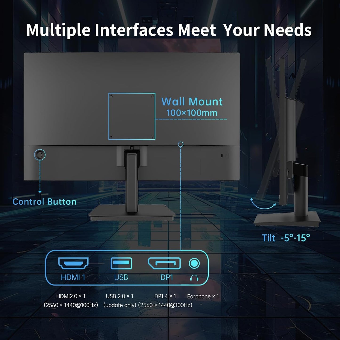 KTC 32 Inch 2K Computer Monitor, IPS 1440p Monitor with Ultra-Thin Bezels, HDR10, Freesync/G-sync, HDMI/DP Ports, Tilt Adjustable, Eyecare, Ideal for Business, Office, and Casual Gaming